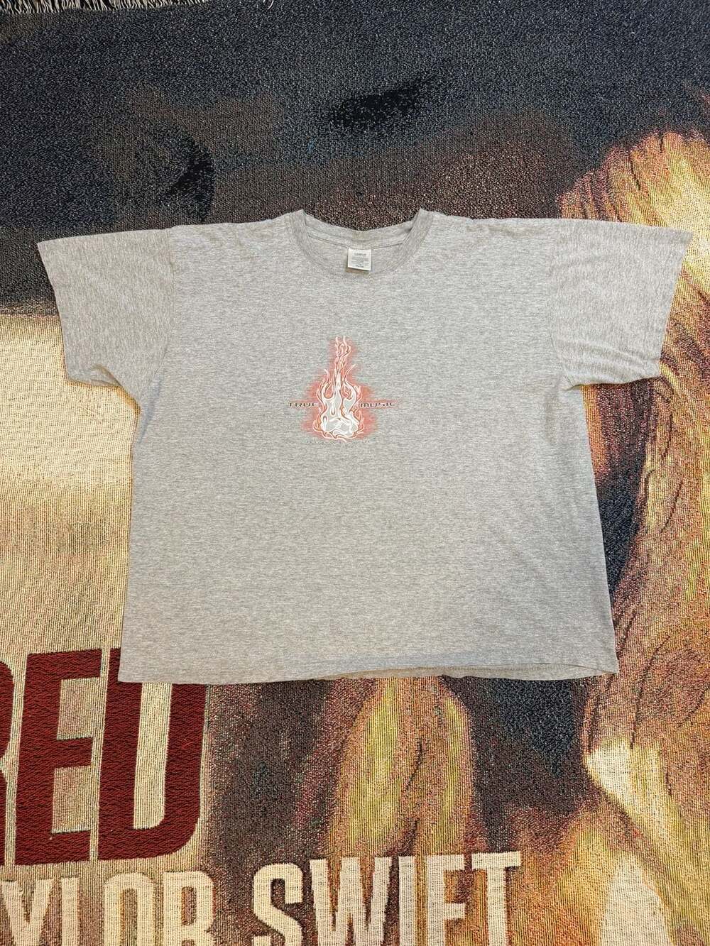 Grey Budweiser True Music Fire Graphic T-Shirt
